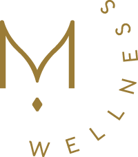 Logotipo Wellness en dorado